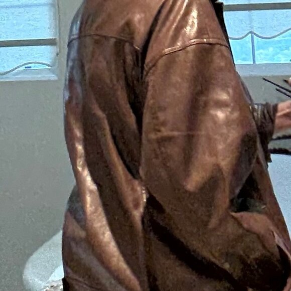 The Weston Faux Leather Boyfriend Jacket by Pilcro - Picture 3 of 7